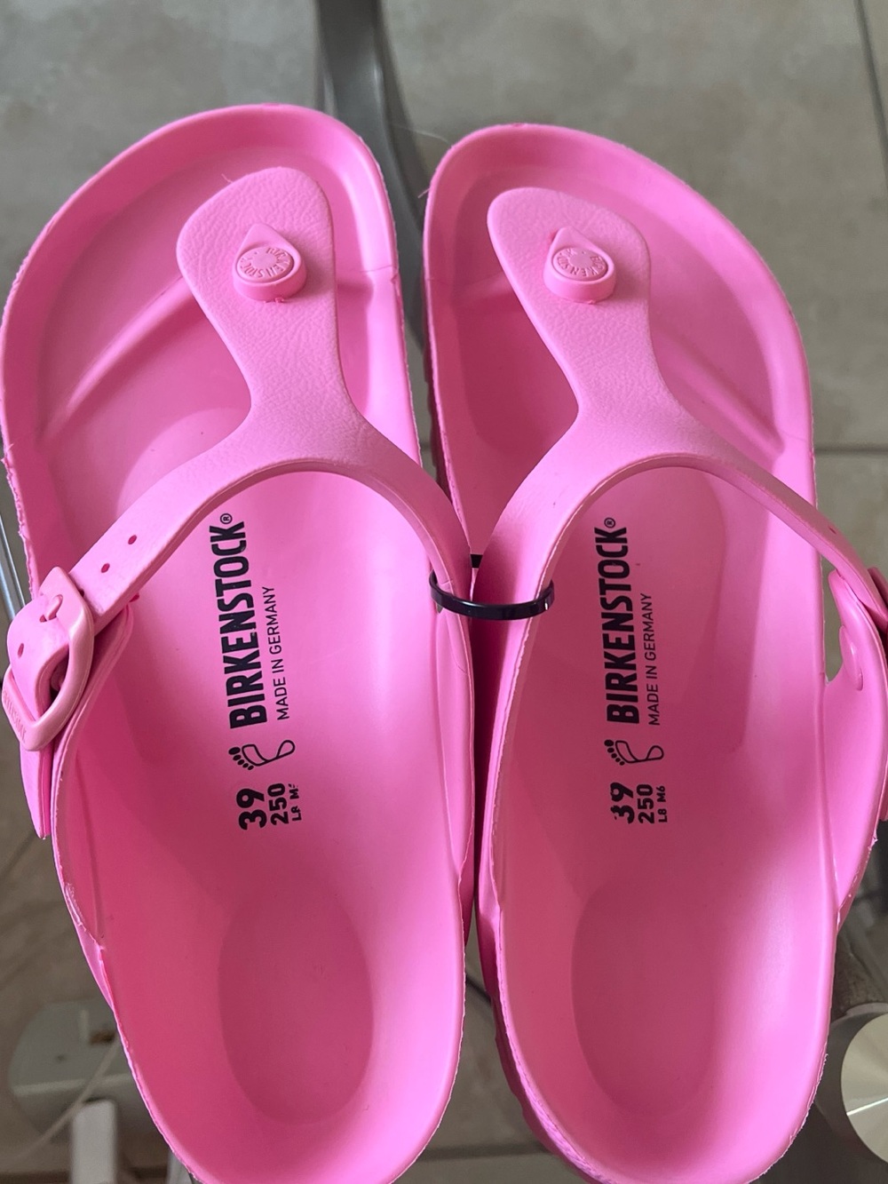 Birkenstock Pink Eva Gizeh Thong Sandals